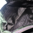 PRADA Tote Bag Nylon Khaki Brown Silver Auth bs22976-23