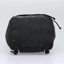 PRADA Backpack Nylon Black Gold Auth bs22978-5