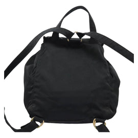 PRADA Backpack Nylon Black Gold Auth bs22978 - 0