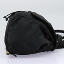 PRADA Backpack Nylon Black Gold Auth bs22978-4