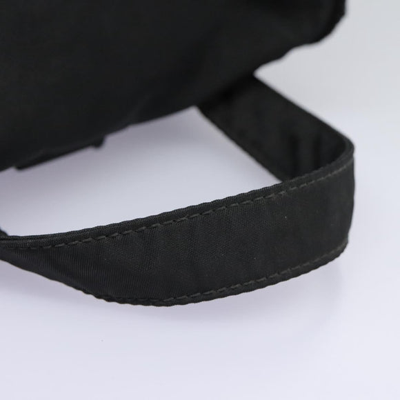 PRADA Backpack Nylon Black Gold Auth bs22978