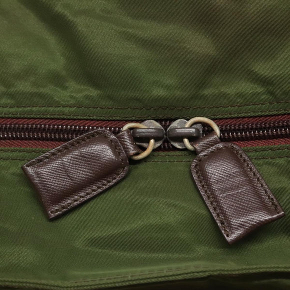 PRADA Tote Bag Nylon Khaki Auth bs22979