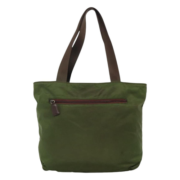 PRADA Tote Bag Nylon Khaki Auth bs22979