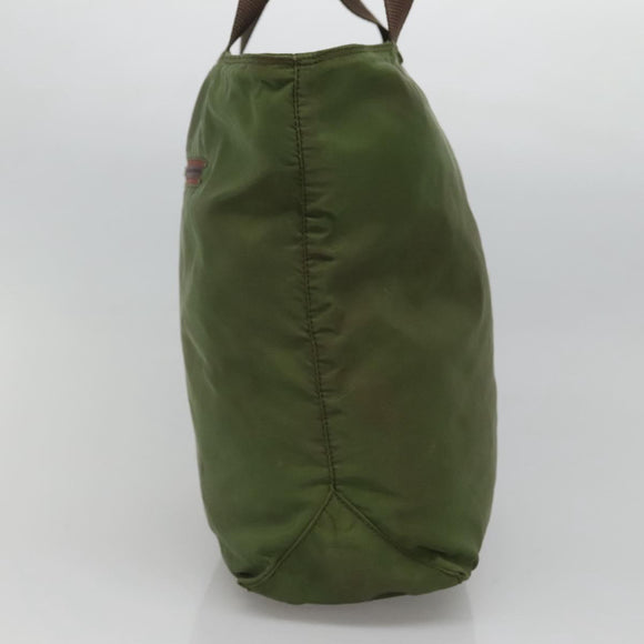 PRADA Tote Bag Nylon Khaki Auth bs22979