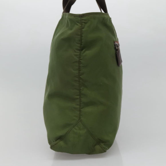 PRADA Tote Bag Nylon Khaki Auth bs22979