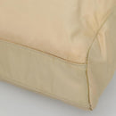 PRADA Hand Bag Nylon Plastic Beige Clear Auth bs22980-8