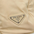 PRADA Hand Bag Nylon Plastic Beige Clear Auth bs22980-18