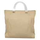 PRADA Hand Bag Nylon Plastic Beige Clear Auth bs22980-13