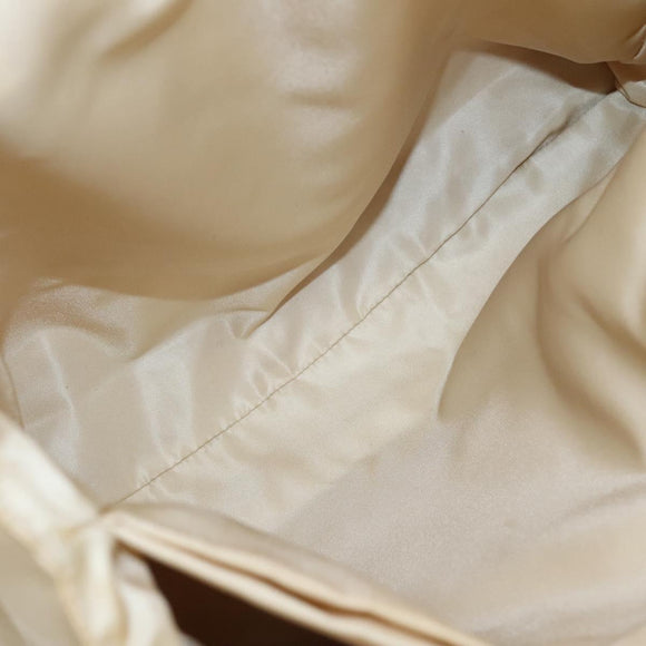 PRADA Hand Bag Nylon Plastic Beige Clear Auth bs22980