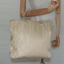 PRADA Hand Bag Nylon Plastic Beige Clear Auth bs22980-25