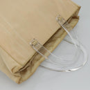 PRADA Hand Bag Nylon Plastic Beige Clear Auth bs22980-6