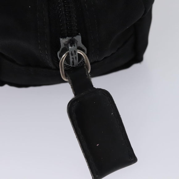 PRADA Pouch Nylon Black Silver Auth bs22990