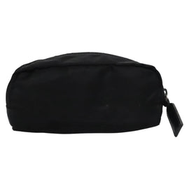PRADA Pouch Nylon Black Silver Auth bs22990 - 0