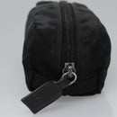 PRADA Pouch Nylon Black Silver Auth bs22990-4