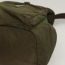PRADA Backpack Nylon Khaki Silver Auth bs22991-12