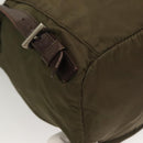 PRADA Backpack Nylon Khaki Silver Auth bs22991-13
