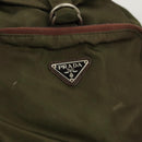 PRADA Backpack Nylon Khaki Silver Auth bs22991-19