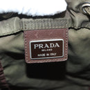 PRADA Backpack Nylon Khaki Silver Auth bs22991-21