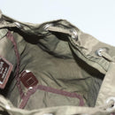 PRADA Backpack Nylon Khaki Silver Auth bs22991-22