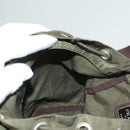 PRADA Backpack Nylon Khaki Silver Auth bs22991-22