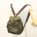PRADA Backpack Nylon Khaki Silver Auth bs22991-24