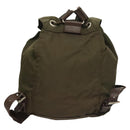 PRADA Backpack Nylon Khaki Silver Auth bs22991-3