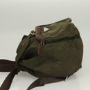 PRADA Backpack Nylon Khaki Silver Auth bs22991-4