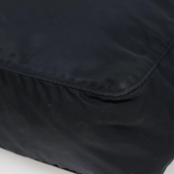 PRADA Hand Bag Nylon Navy Silver Auth bs22993