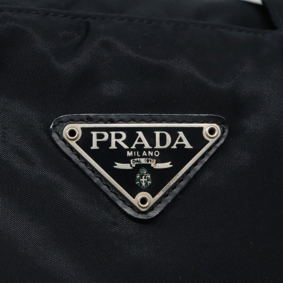 PRADA Hand Bag Nylon Navy Silver Auth bs22993