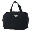 PRADA Hand Bag Nylon Navy Silver Auth bs22993-13