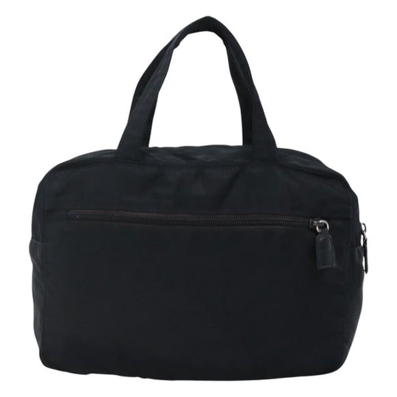 PRADA Hand Bag Nylon Navy Silver Auth bs22993