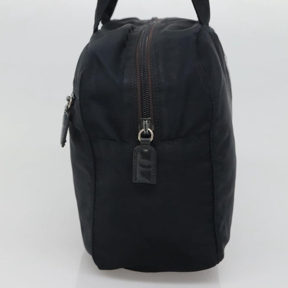 PRADA Hand Bag Nylon Navy Silver Auth bs22993