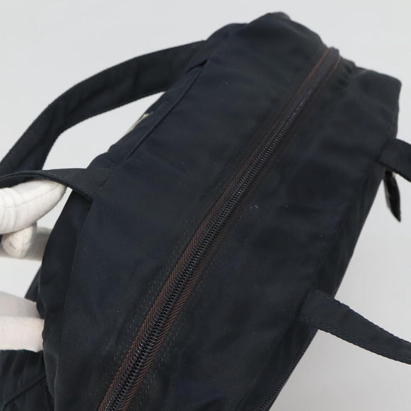 PRADA Hand Bag Nylon Navy Silver Auth bs22993