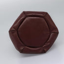 CARTIER Must Line Shoulder Bag Leather Bordeaux Gold Auth bs22994-10