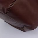 CARTIER Must Line Shoulder Bag Leather Bordeaux Gold Auth bs22994-12