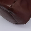 CARTIER Must Line Shoulder Bag Leather Bordeaux Gold Auth bs22994-16