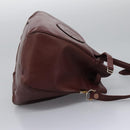 CARTIER Must Line Shoulder Bag Leather Bordeaux Gold Auth bs22994-5