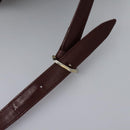 CARTIER Must Line Shoulder Bag Leather Bordeaux Gold Auth bs22994-8