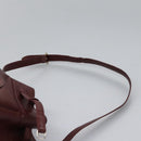 CARTIER Must Line Shoulder Bag Leather Bordeaux Gold Auth bs22994-9