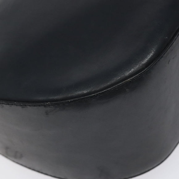 Salvatore Ferragamo Shoulder Bag Leather Navy Gold Auth bs22995