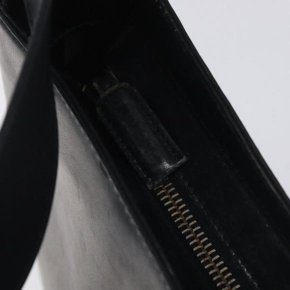 Salvatore Ferragamo Shoulder Bag Leather Navy Gold Auth bs22995