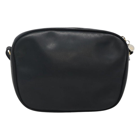 Salvatore Ferragamo Vala Shoulder Bag Leather Navy Gold Auth bs22996