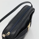 Salvatore Ferragamo Vala Shoulder Bag Leather Navy Gold Auth bs22996-6
