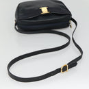 Salvatore Ferragamo Vala Shoulder Bag Leather Navy Gold Auth bs22996-7