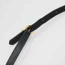 Salvatore Ferragamo Vala Shoulder Bag Leather Navy Gold Auth bs22996-8