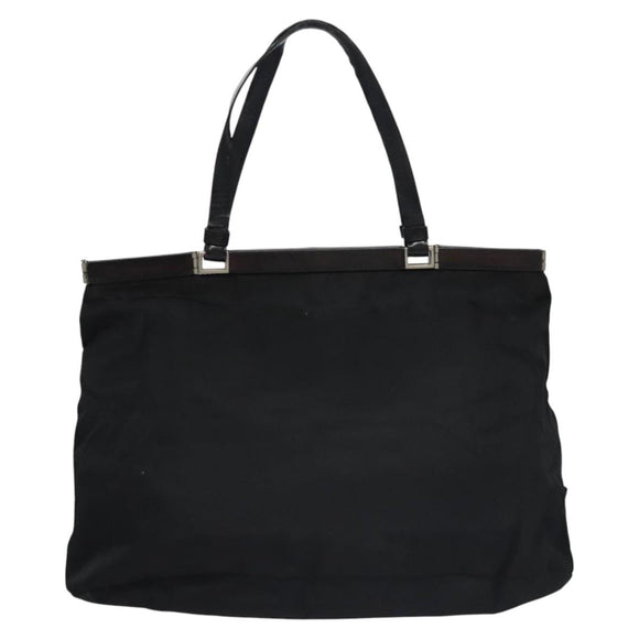 PRADA Hand Bag Nylon Black Auth bs22998