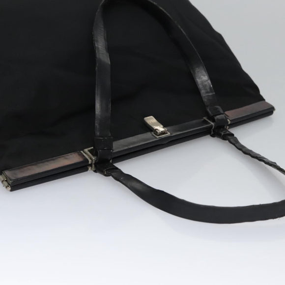 PRADA Hand Bag Nylon Black Auth bs22998