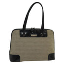 GUCCI Tote Bag Canvas Leather Gray Black Silver 002 1122 Auth bs23009-1