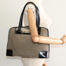 GUCCI Tote Bag Canvas Leather Gray Black Silver 002 1122 Auth bs23009-21