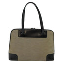 GUCCI Tote Bag Canvas Leather Gray Black Silver 002 1122 Auth bs23009-2